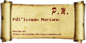 Pölczman Mariann névjegykártya