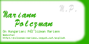 mariann polczman business card